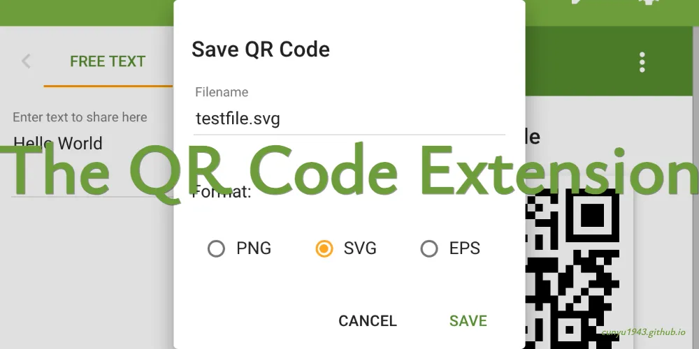 The QR Code Extension：为当前页面生成 QR 码